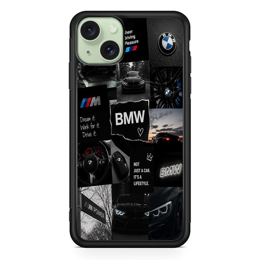 BMW M4 Cinematic Collage iPhone 14 Plus Case | Slim Rubber Case for iPhone 14 Plus
