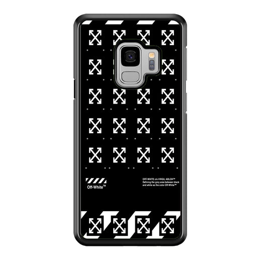 Off White Logo Black Pattern Samsung Galaxy S9 Case | Slim Rubber Case for Samsung Galaxy S9