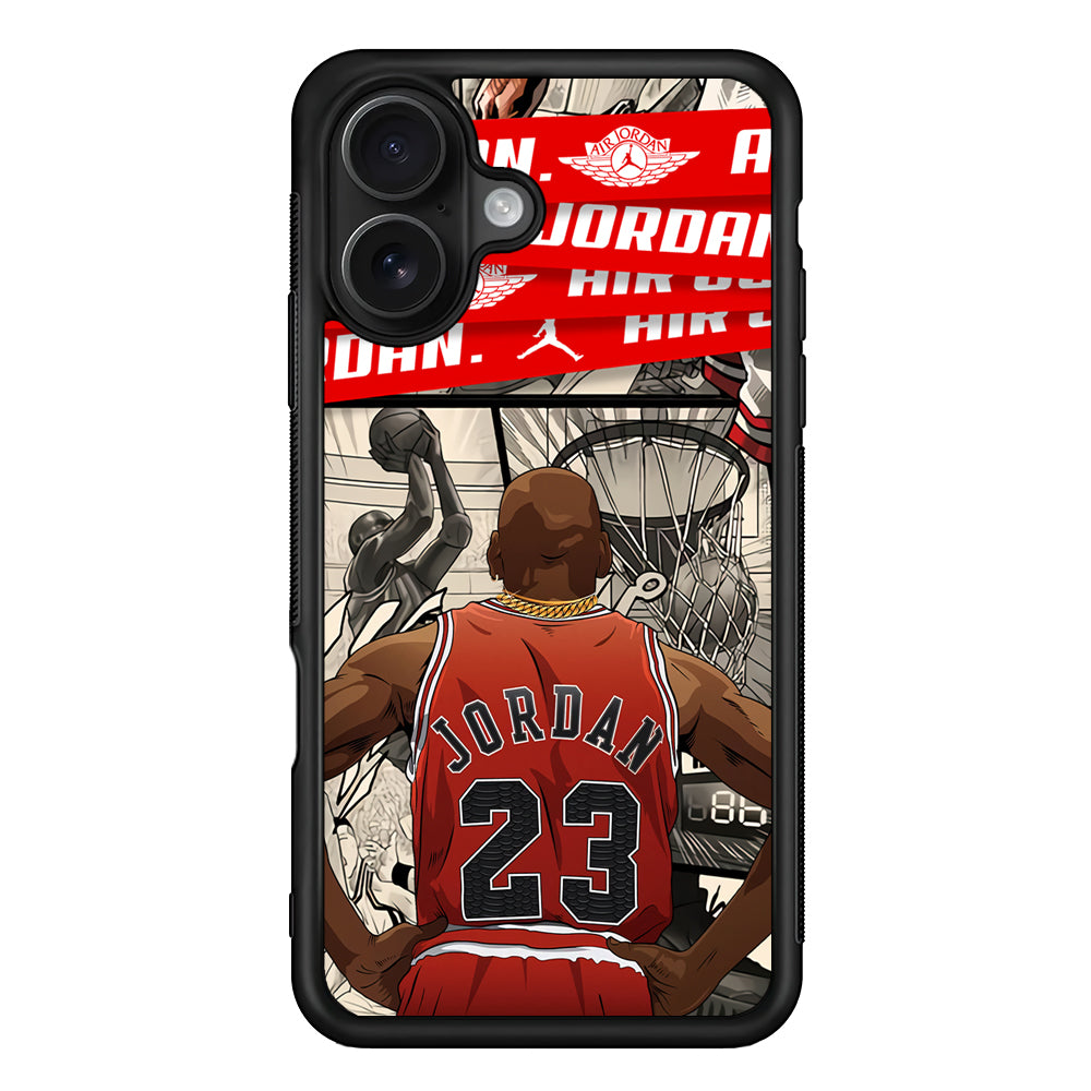 Air Jordan Looking at Victory iPhone 16 Case - Oxvistore
