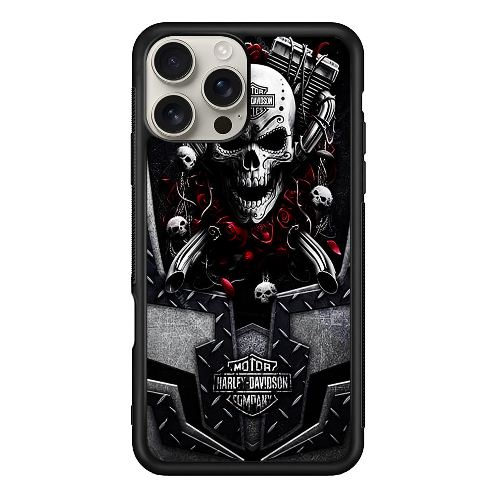 Harley Davidson Skull Art iPhone 16 Pro Max Case | Durable Everyday Protective Cover