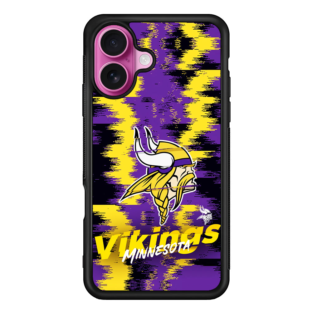 Minnesota Vikings Abstract Color iPhone 17 Case | Slim Protective Rubber Phone Cover