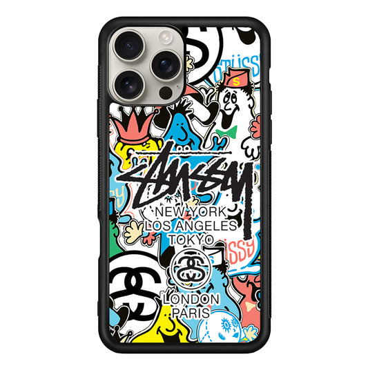 Stussy Doodle Doll iPhone 16 Pro Max Case | Slim Rubber Case for iPhone 16 Pro Max