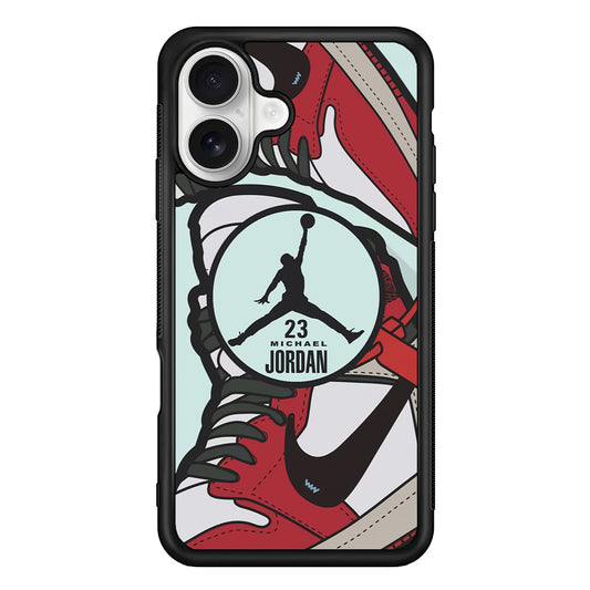 Air Jordan Circle in Collaboration iPhone 16 Plus Case – Slim Fit Protective Phone Case