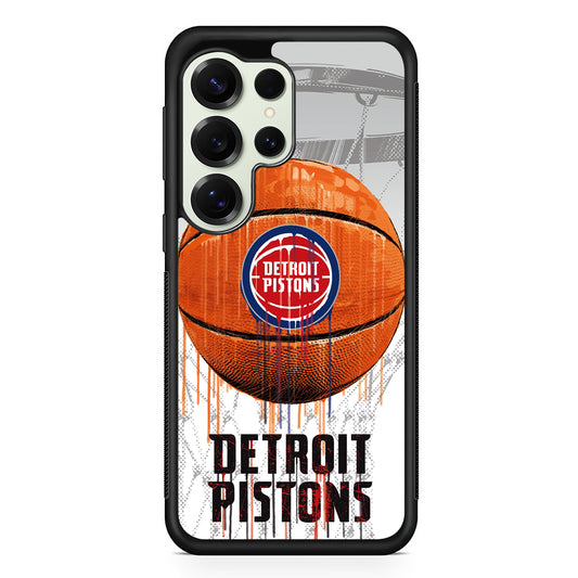 Detroit Pistons Ball Samsung Galaxy S25 Ultra Case | Durable Rubber Case for Samsung Galaxy S25 Ultra