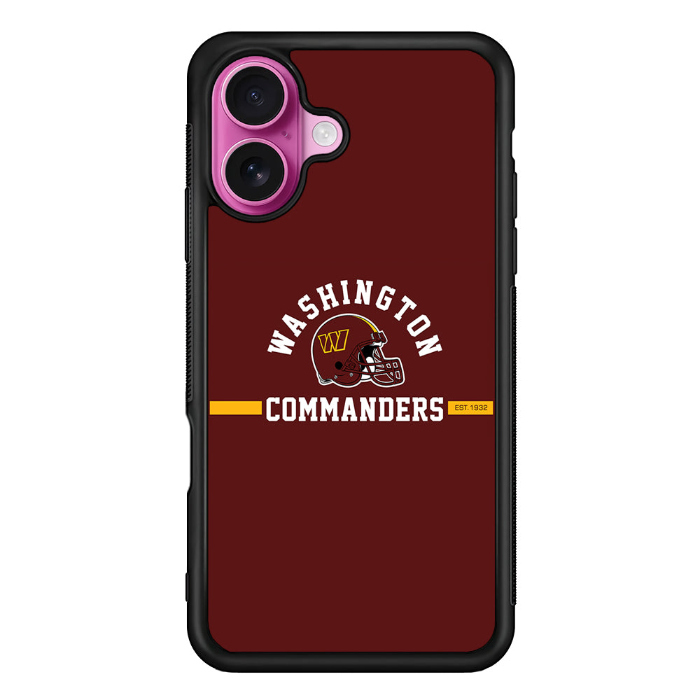 Washington Commanders Helmet iPhone 17 Case | Slim Protective Rubber Phone Cover