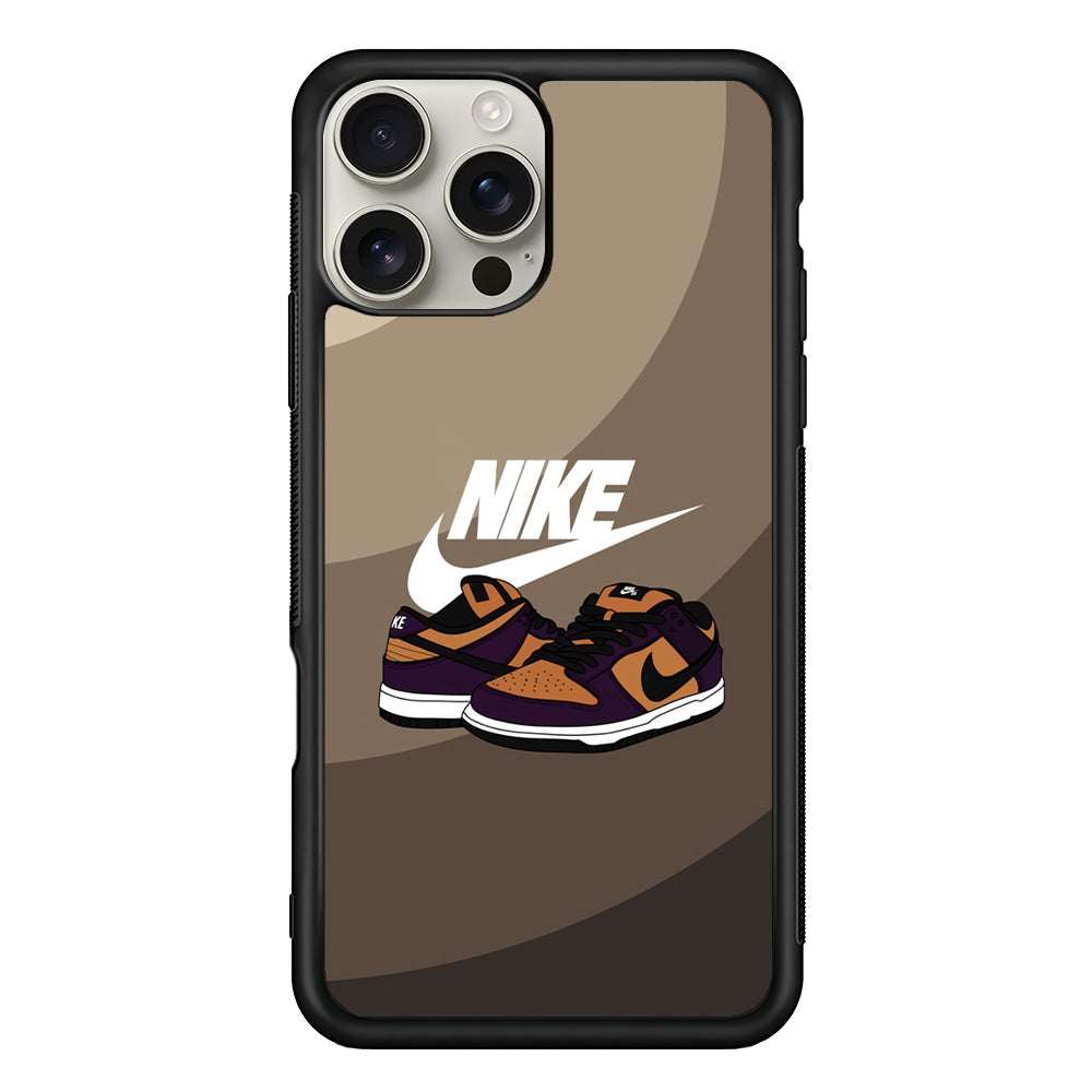Nike Purple in Brown Layer iPhone 16 Pro Max Case | Durable Everyday Protective Cover