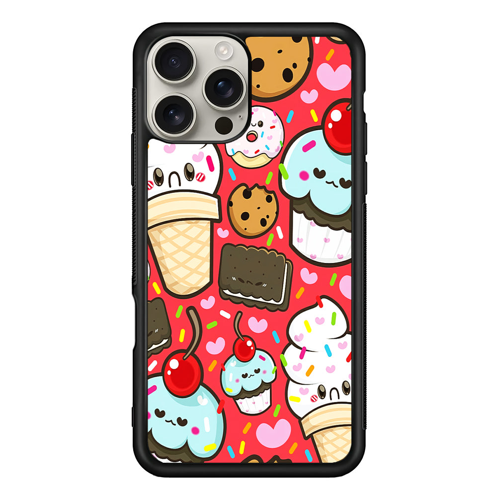Cute Desserts Cupcake iPhone 16 Pro Max Case | Stylish Protective Case for iPhone 16 Pro Max