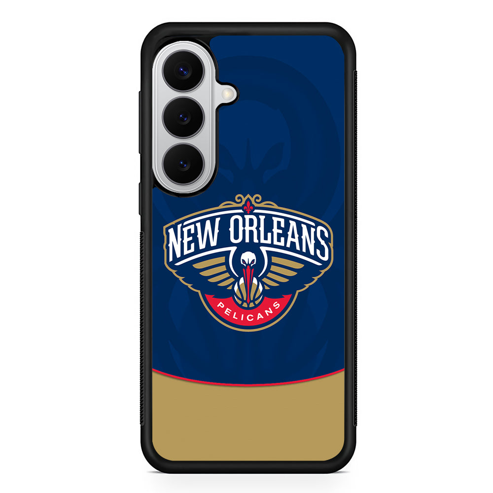 New Orleans Pelicans Logo Samsung Galaxy S26 Case | Protective Rubber Cover