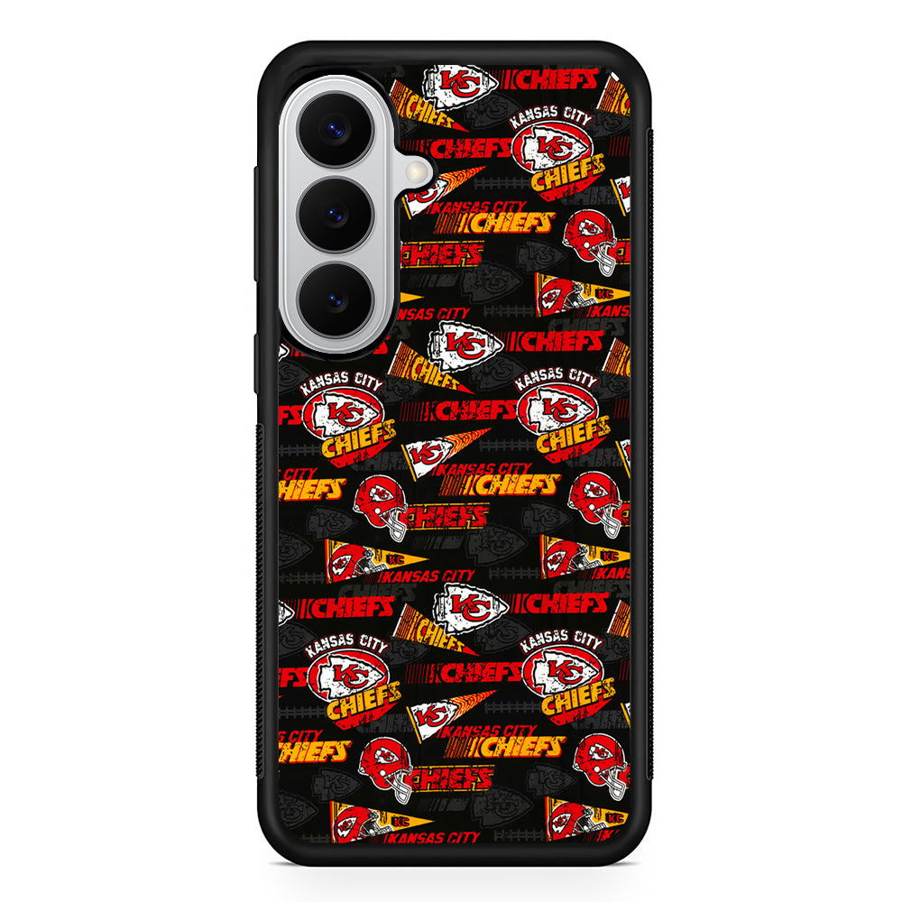 Kansas City Chiefs Patterns Samsung Galaxy S26 Case | Protective Rubber Cover