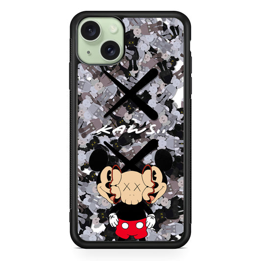 Kaws and Mickey Mask iPhone 14 Plus Case | Slim Rubber Case for iPhone 14 Plus