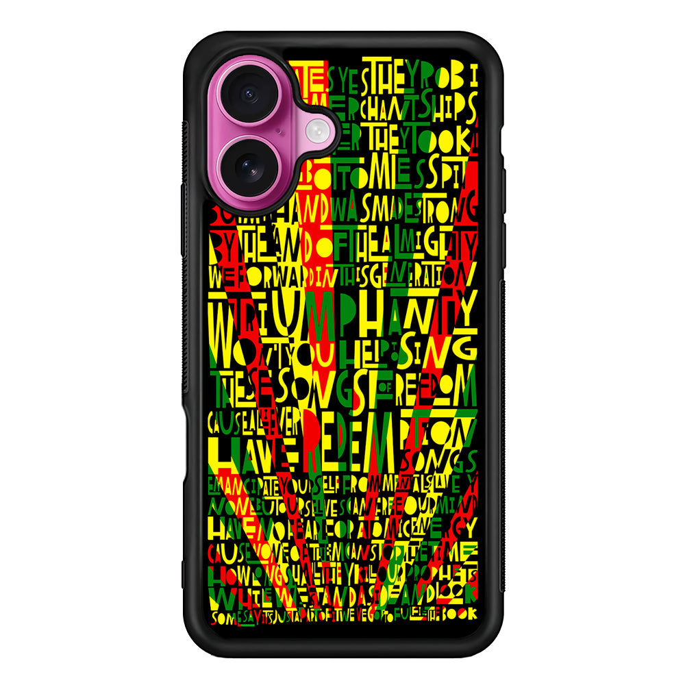 Bob Marley Redemption Song iPhone 17 Case | Slim Protective Rubber Phone Cover