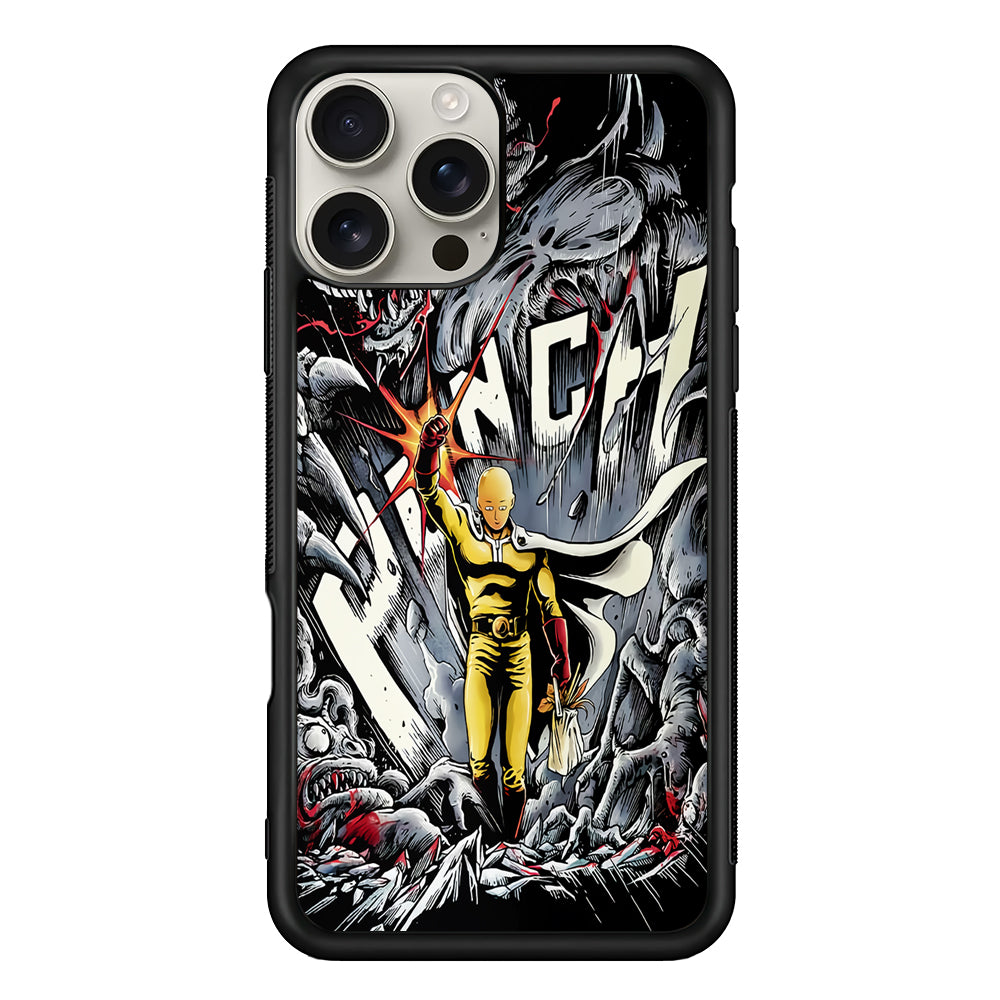Saitama Hits The Monsters iPhone 16 Pro Max Case | Stylish Protective Case for iPhone 16 Pro Max
