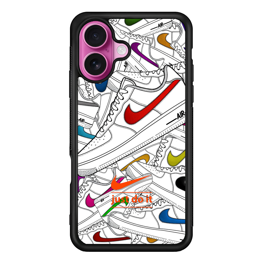 Nike Air White Shoes Pile iPhone 17 Case - Slim Rubber Case for iPhone 17