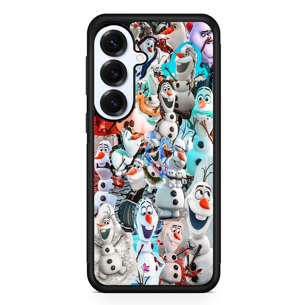 Frozen Olaf Aesthetic Collage Samsung Galaxy S25 Plus Case | Slim Rubber Cover for Samsung Galaxy S25 Plus