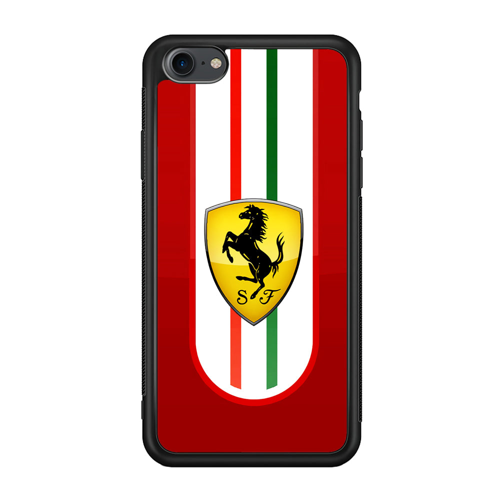Ferrari Logo Red iPhone 8 Case | Slim Rubber Case for iPhone 8
