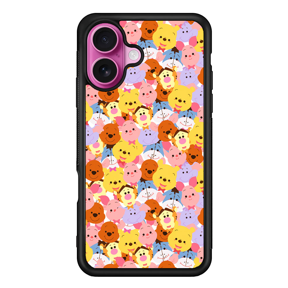 Faces of Winnie The Pooh and Friends iPhone 17 Case | Slim Protective Rubber Phone Cover