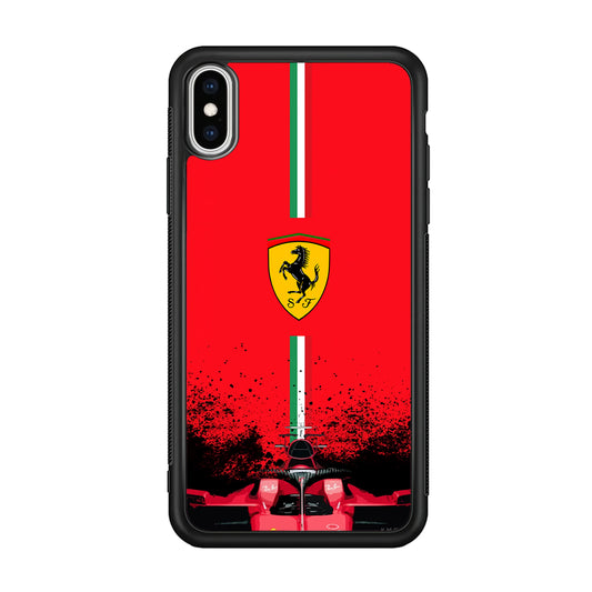 Ferrari Luxury Car Logo iPhone Xs Max Case | Slim Rubber Case for iPhone Xs Max