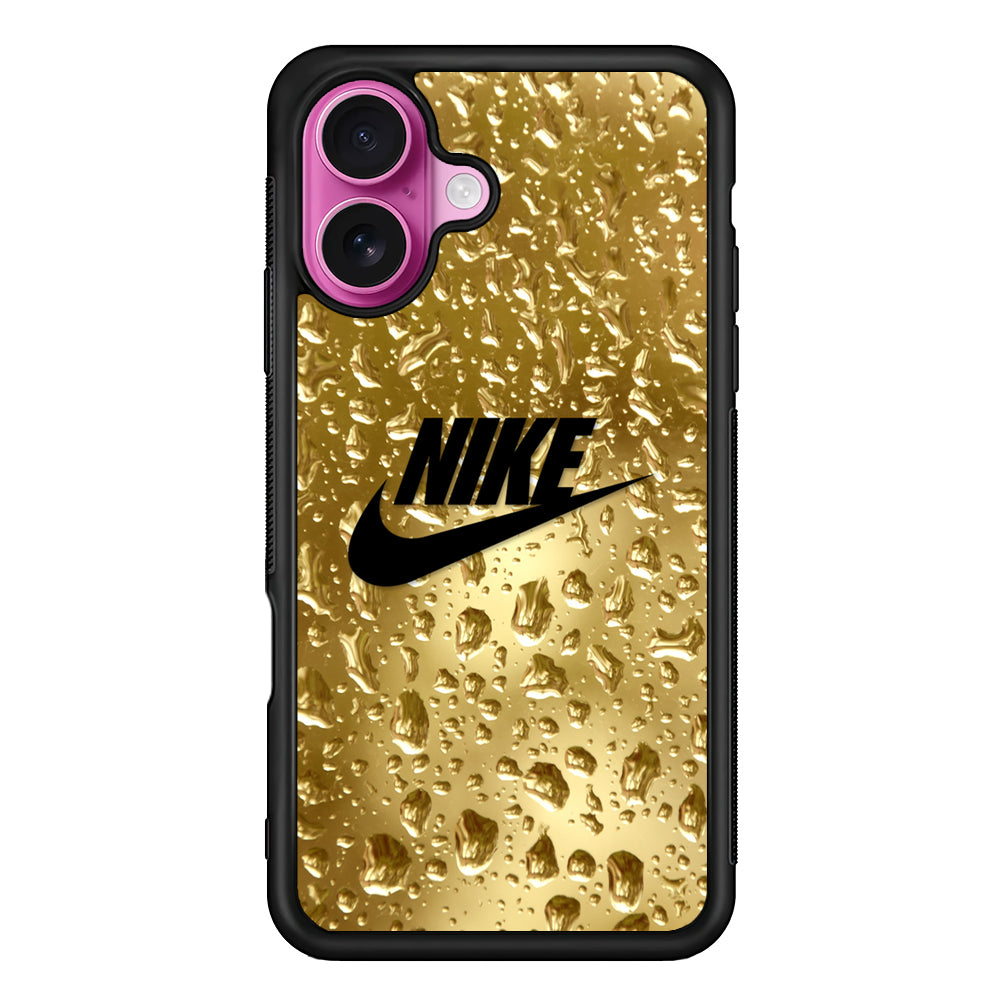 Nike Golden Water Drop iPhone 17 Case - Slim Rubber Case for iPhone 17