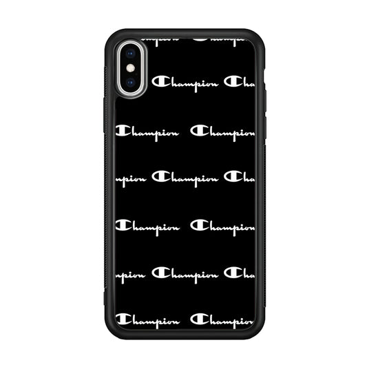 Champion Bland And White iPhone Xs Max Case | Slim Rubber Case for iPhone Xs Max
