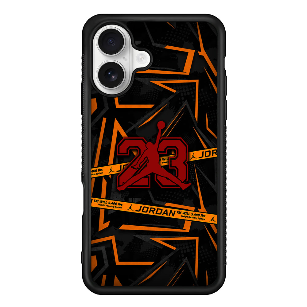 Air Jordan Orange Shapes iPhone 16 Plus Case – Slim Fit Protective Phone Case