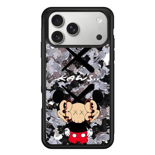 Kaws and Mickey Mask iPhone 17 Pro Case | Slim Rubber Case for iPhone 17 Pro