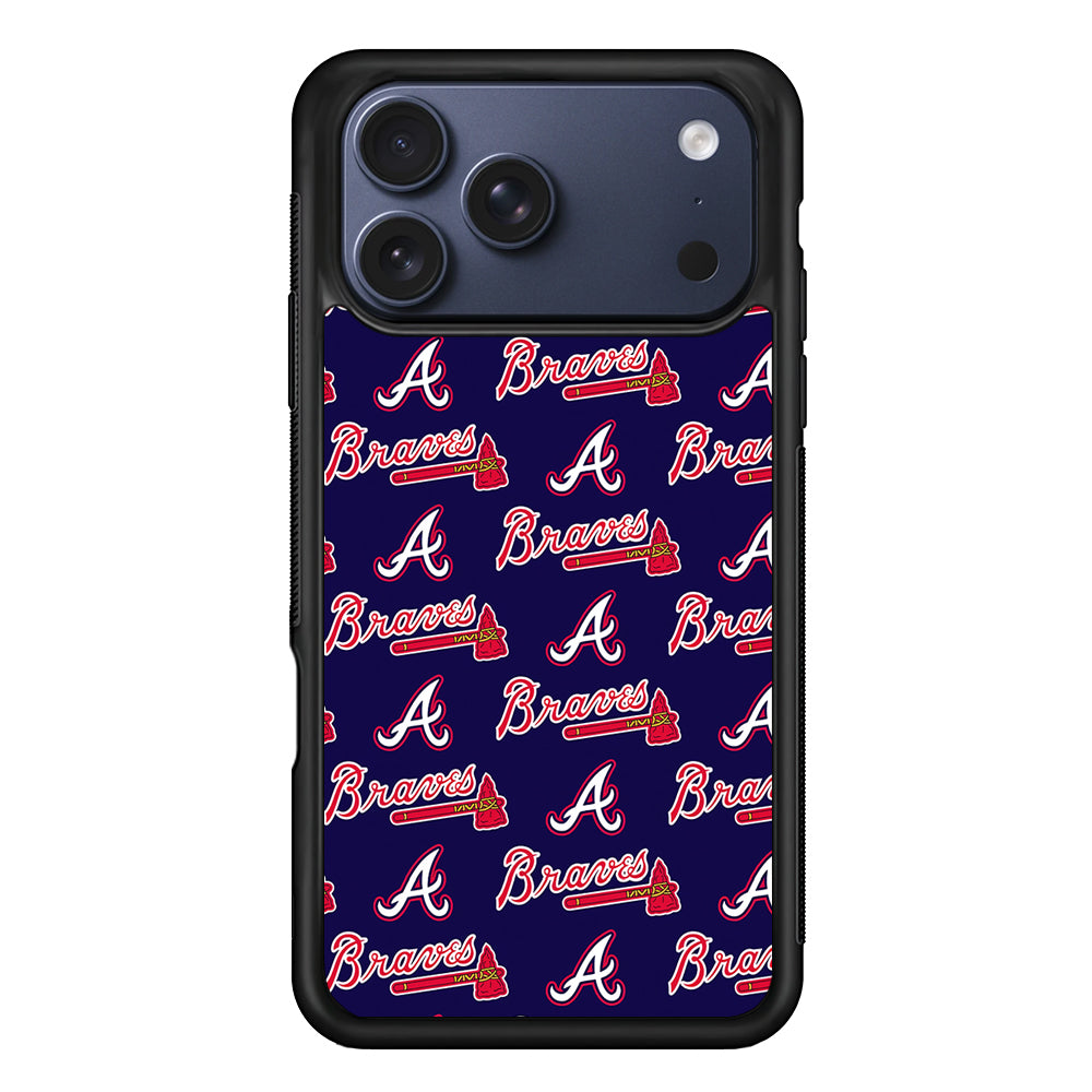 Atlanta Braves Pattern iPhone 17 Pro Max Case | Slim Protective Cover for iPhone 17 Pro Max