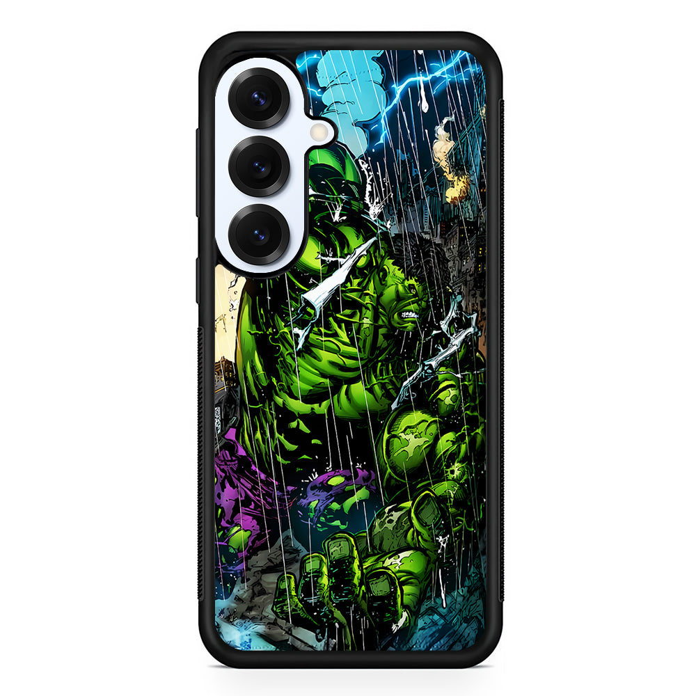 Angry Hulk Destroys The City Samsung Galaxy S25 Plus Case | Slim Rubber Cover for Samsung Galaxy S25 Plus