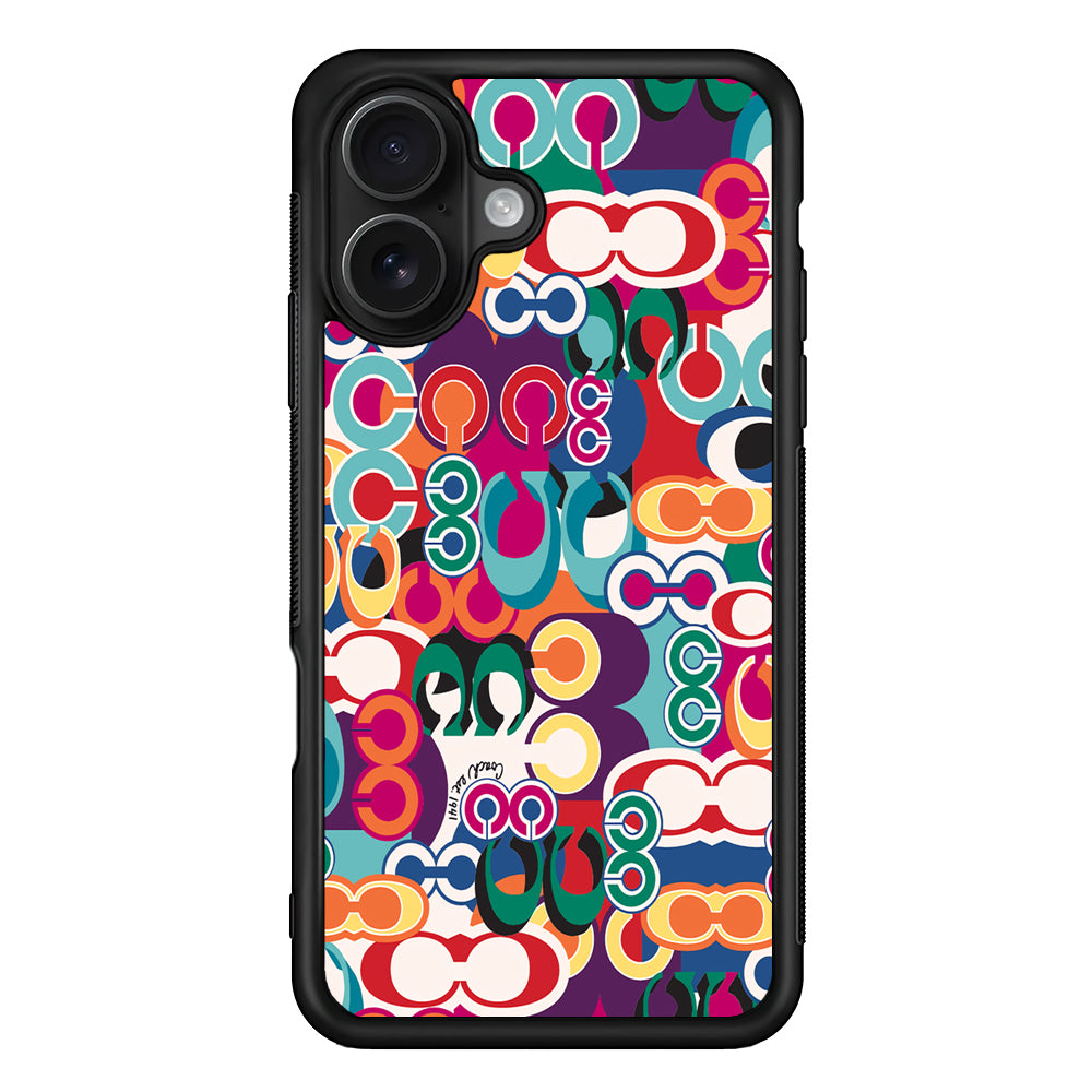 Coach Colorful iPhone 16 Case | Slim Rubber Case for iPhone 16