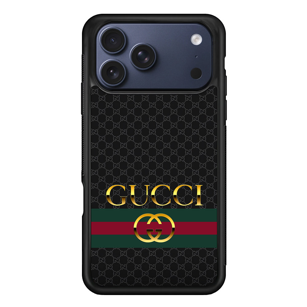 Gucci Luxury Pattern iPhone 17 Pro Max Case | Slim Rubber Case for iPhone 17 Pro Max