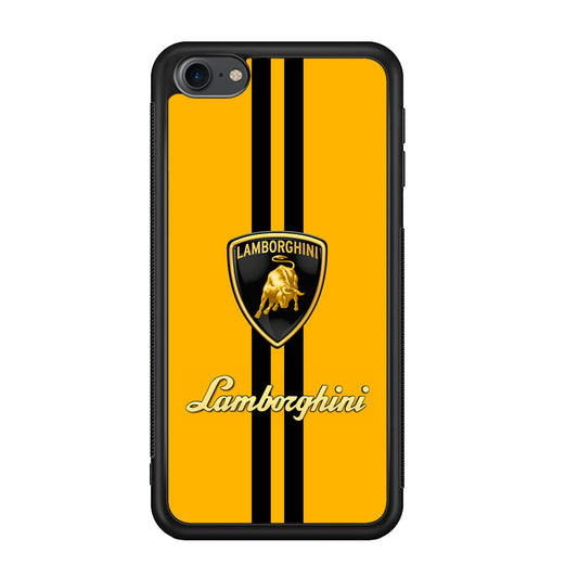 Lamborghini Logo Yellow iPod Touch 6 Case | Slim Rubber Case for iPod Touch 6