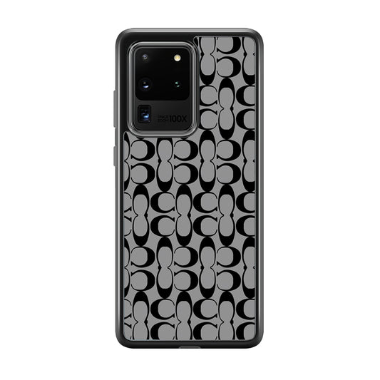 Coach Black Grey Samsung Galaxy S20 Ultra Case | Slim Rubber Case for Samsung Galaxy S20 Ultra