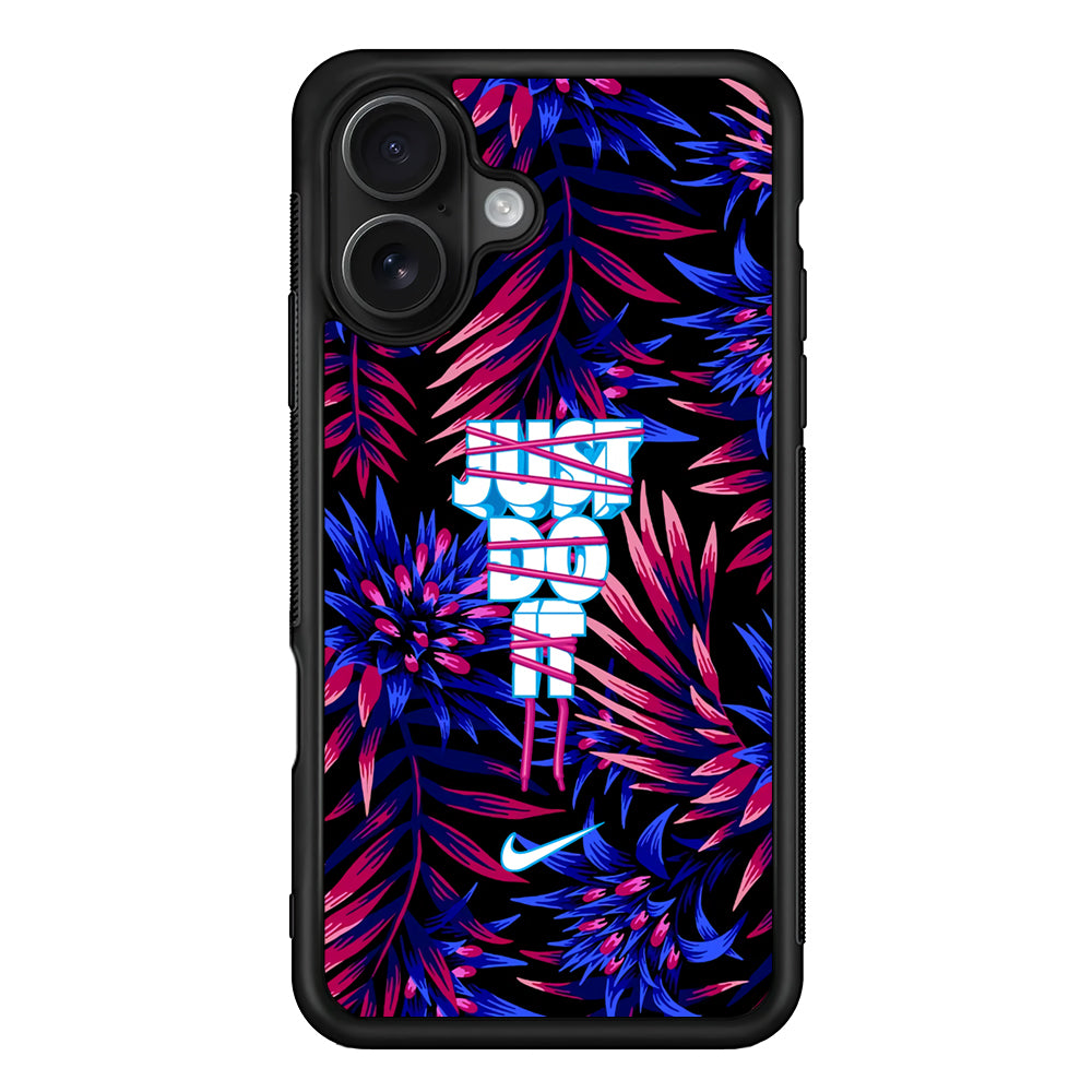 Nike Neon Glow Watchword iPhone 16 Case - Oxvistore