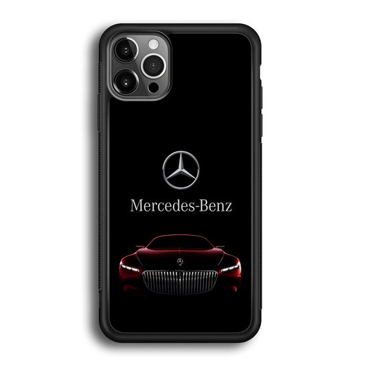 Mercedes-Benz Red Dark Aesthetic iPhone 12 Pro Max Case | Slim Rubber Case for iPhone 12 Pro Max
