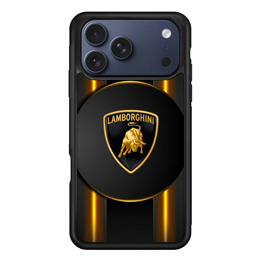 Lamborghini Light Up The Darkness iPhone 17 Pro Max Case | Durable Rubber Case for iPhone 17 Pro Max