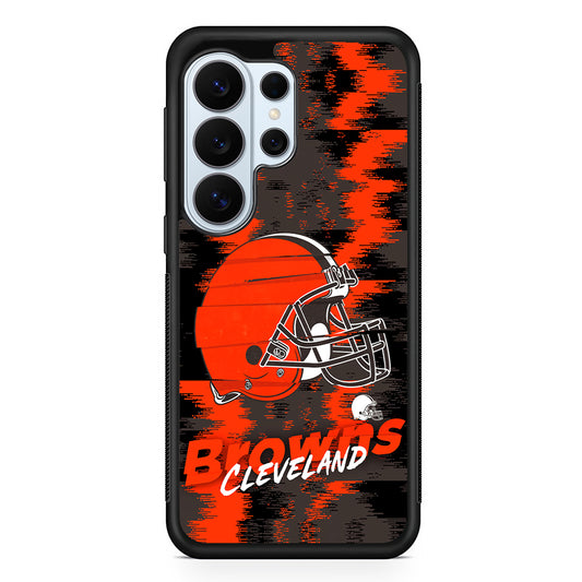 Cleveland Browns Abstract Color Samsung Galaxy S26 Ultra Case | Protective Phone Cover