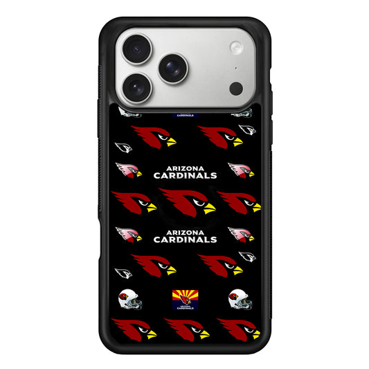 Arizona Cardinals Pattern iPhone 17 Pro Case | Slim Rubber Case for iPhone 17 Pro