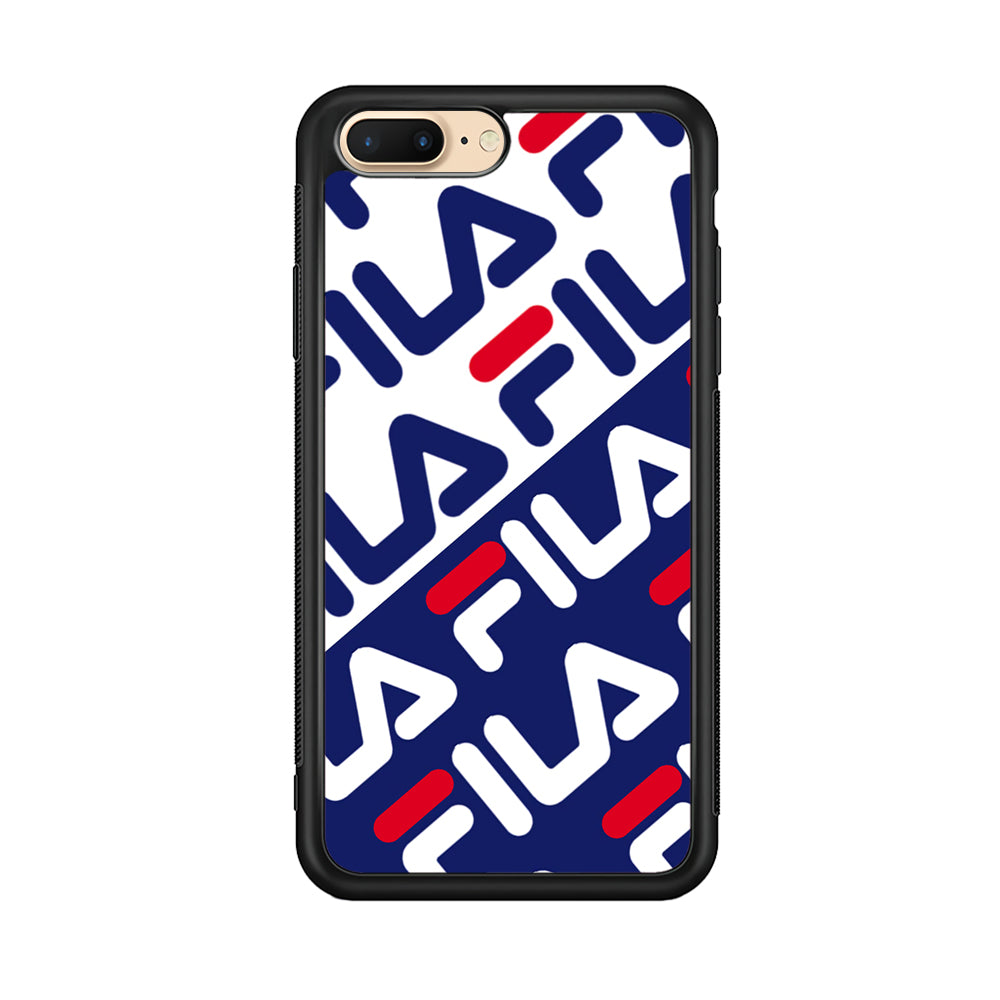Fila Patern in Slope iPhone 8 Plus Case | Slim Rubber Case for iPhone 8 Plus