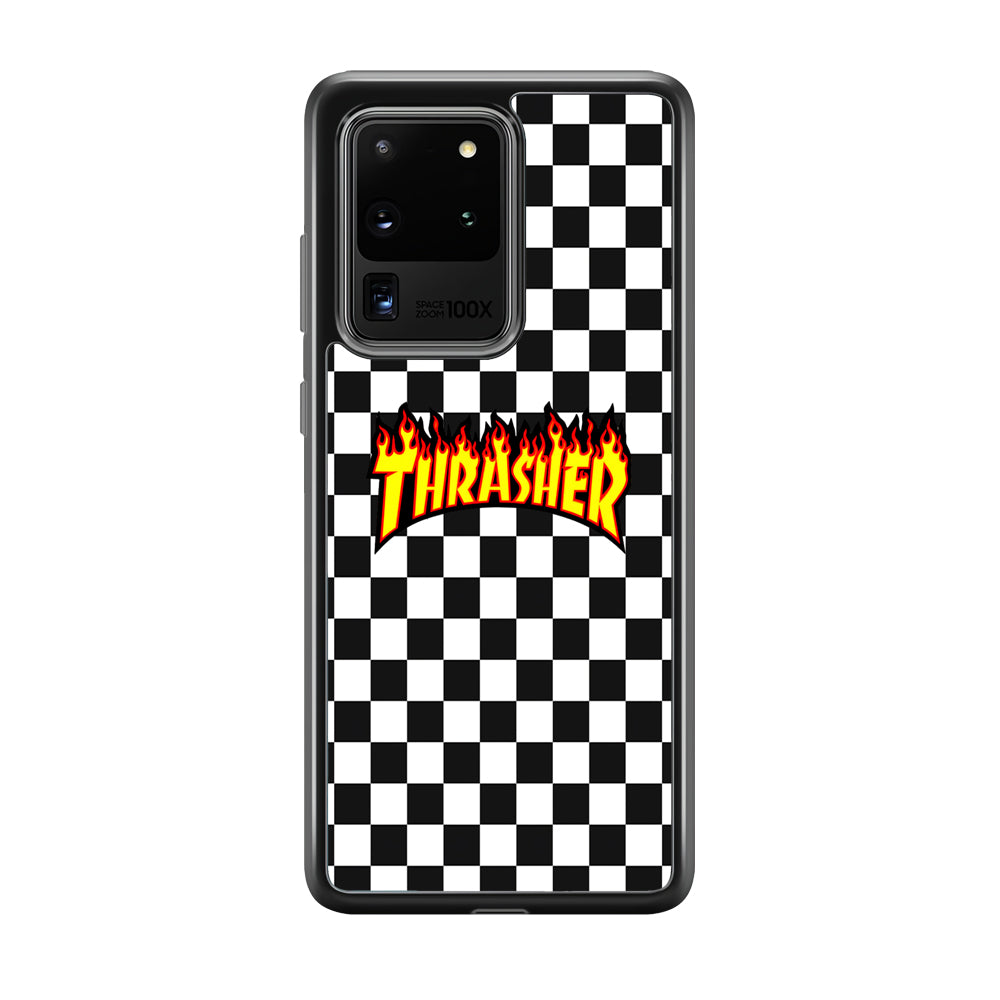 Thrasher Chess Pattern Samsung Galaxy S20 Ultra Case | Slim Rubber Case for Samsung Galaxy S20 Ultra