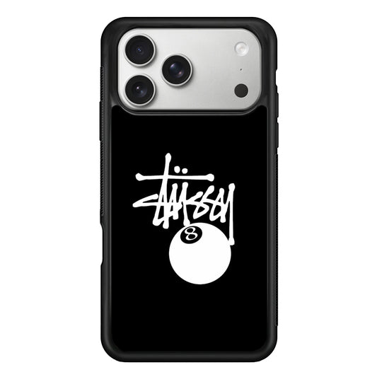 Stussy 8 Pool Ball iPhone 17 Pro Case | Slim Rubber Case for iPhone 17 Pro