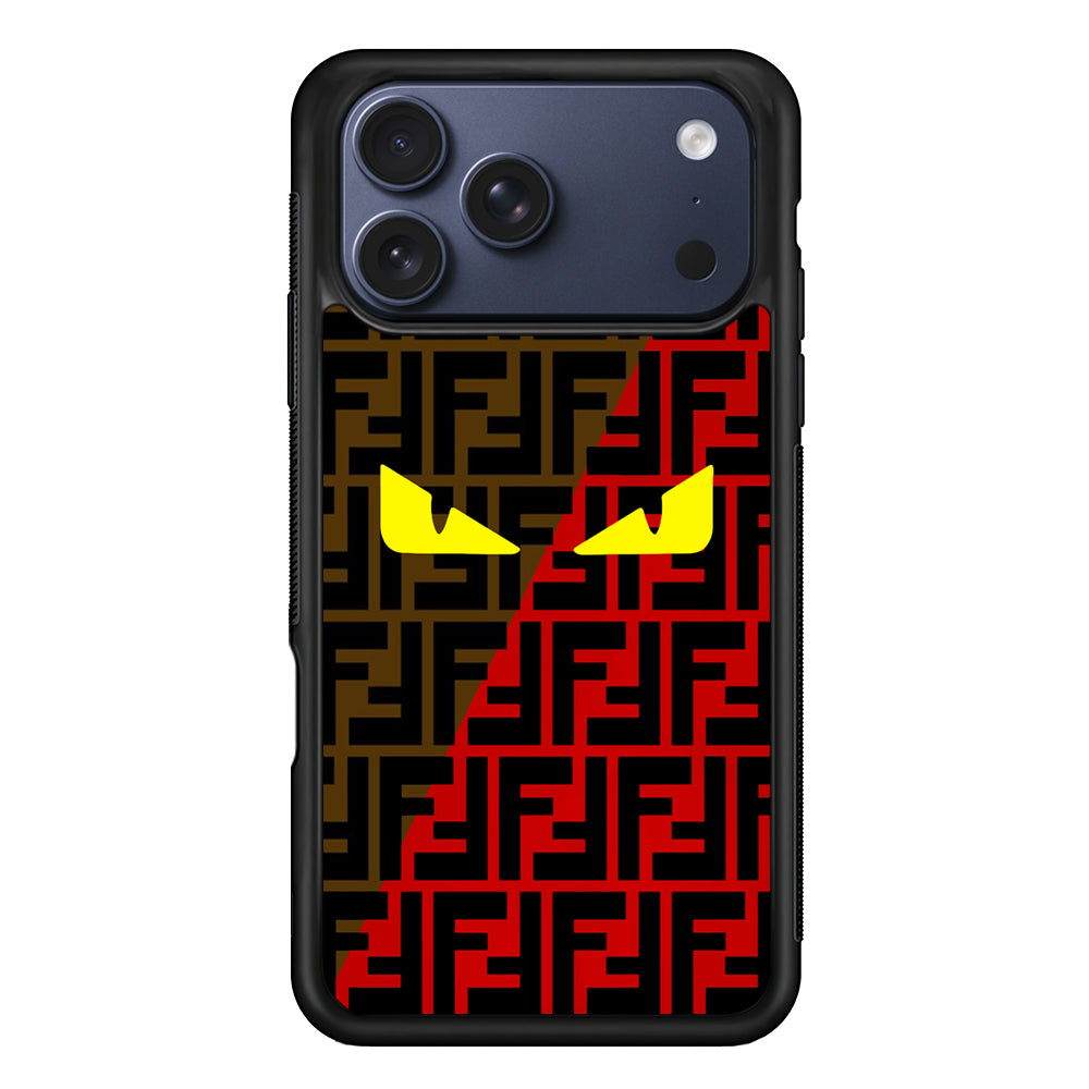Fendi Choco Red iPhone 17 Pro Max Case | Slim Rubber Case for iPhone 17 Pro Max