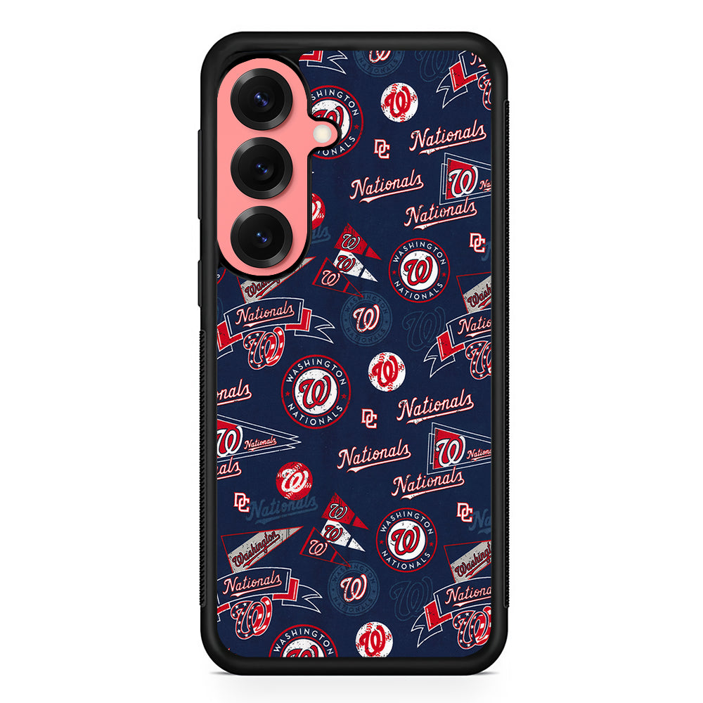 Washington Nationals Pattern Samsung Galaxy S25 Case | Protective Case for Samsung Galaxy S25