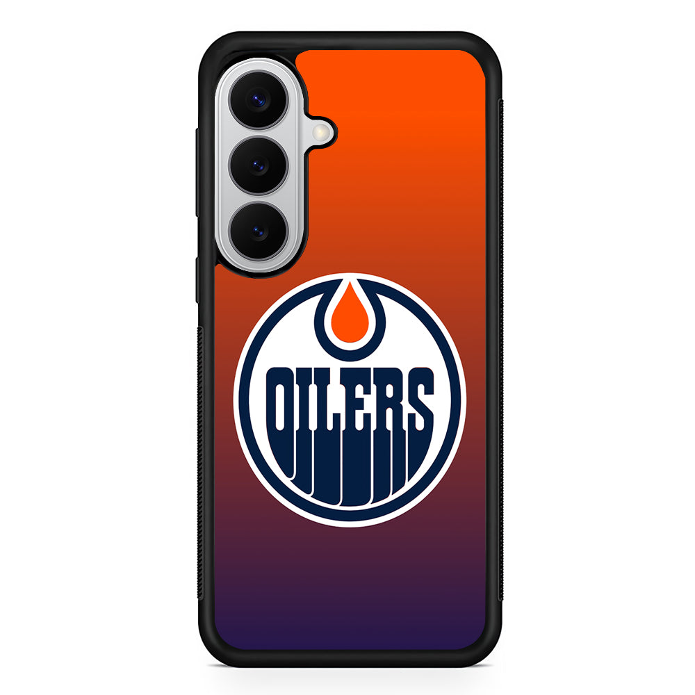Edmonton Oilers Gradient Samsung Galaxy S26 Case | Protective Rubber Cover