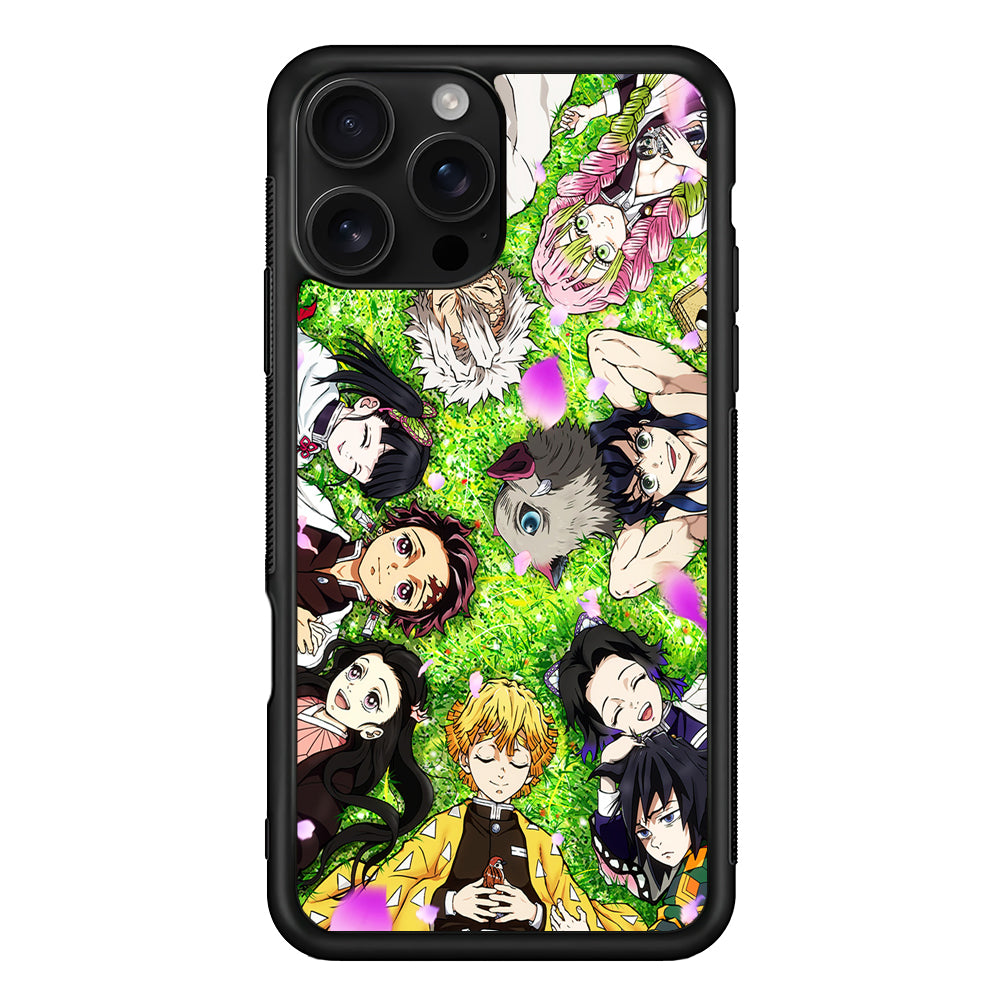 Demon Slayer All Characters iPhone 16 Pro Case | Durable Protective Case for iPhone 16 Pro