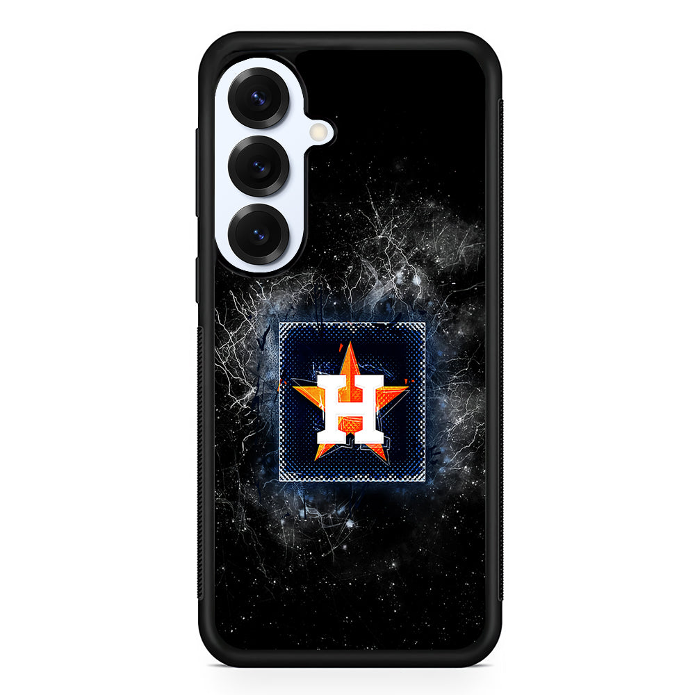 Houston Astros Abstract Samsung Galaxy S25 Plus Case | Slim Rubber Cover for Samsung Galaxy S25 Plus