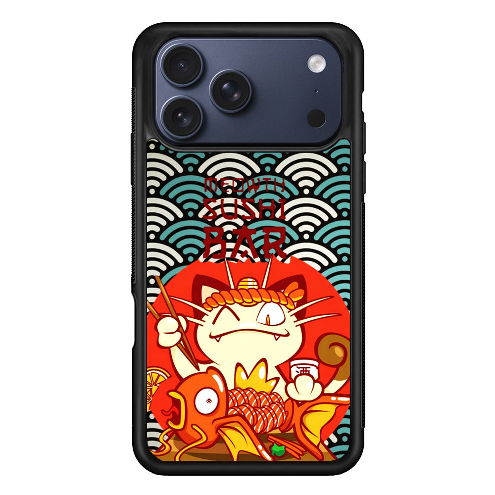 Pokemon Meowth Sushi Bar iPhone 17 Pro Max Case | Slim Protective Cover for iPhone 17 Pro Max