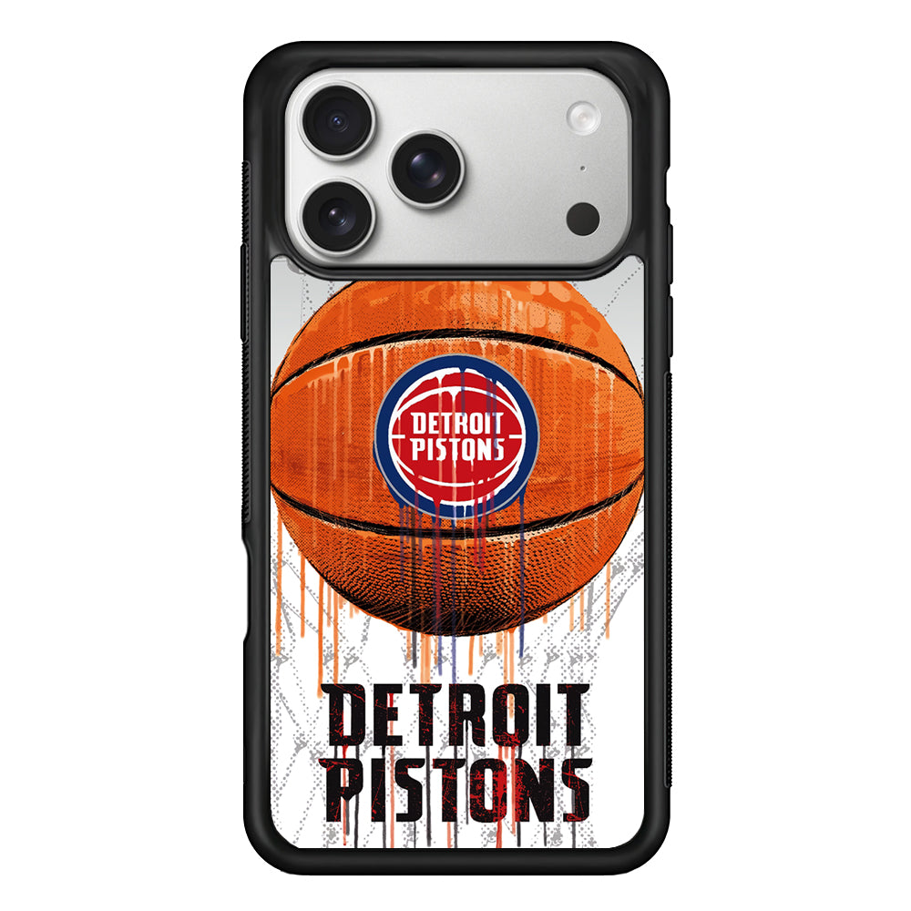 Detroit Pistons Ball iPhone 17 Pro Case | Slim Rubber Case for iPhone 17 Pro