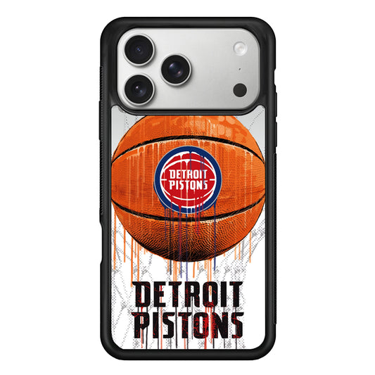 Detroit Pistons Ball iPhone 17 Pro Case | Slim Rubber Case for iPhone 17 Pro