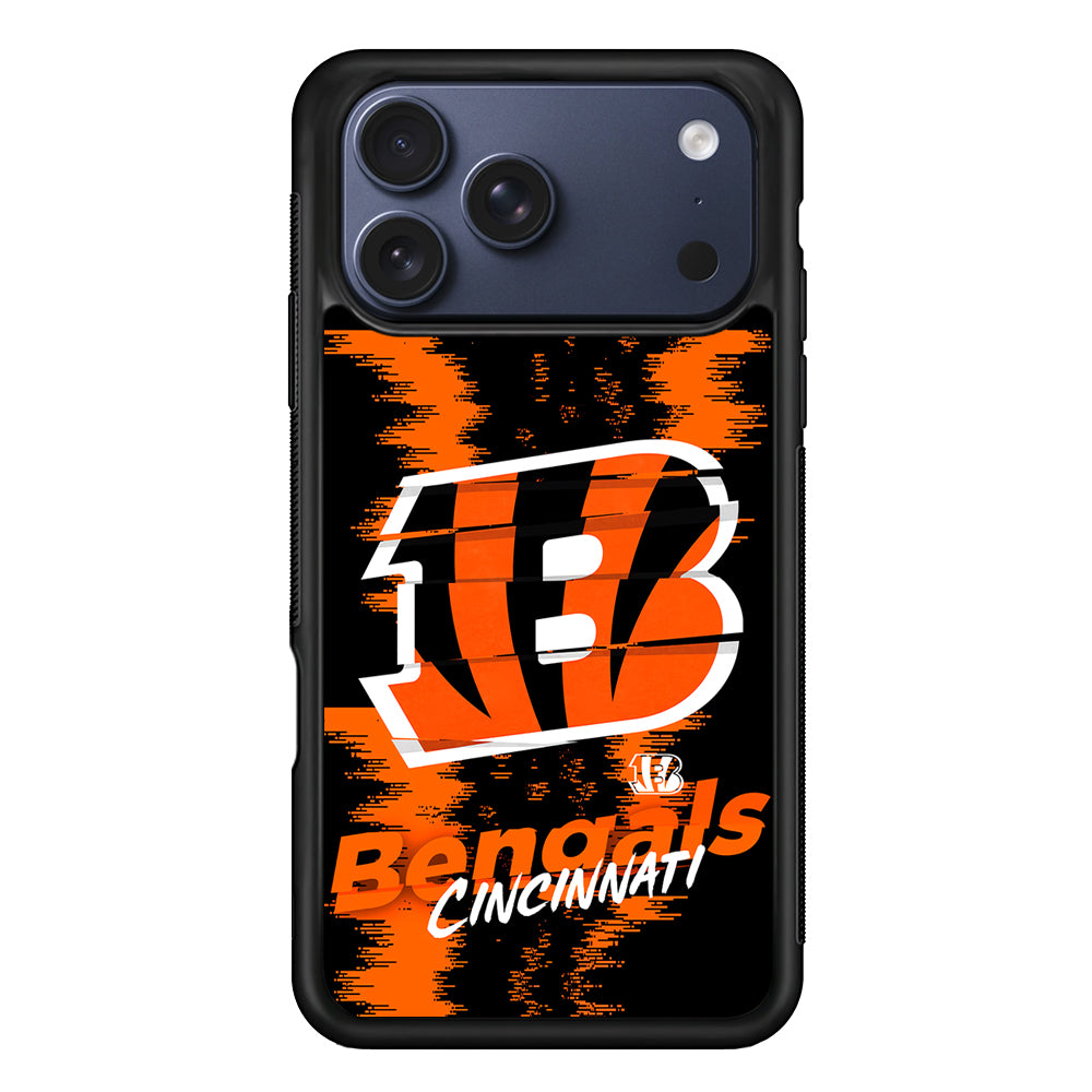 Cincinnati Bengals Abstract Color iPhone 17 Pro Max Case | Slim Protective Cover for iPhone 17 Pro Max