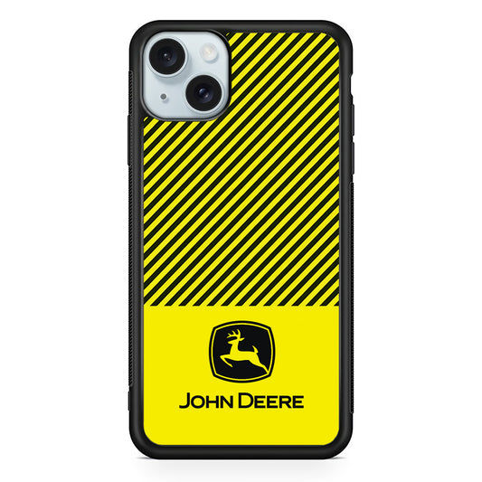 John Deere Black Patern iPhone 14 Case | Slim Rubber Case for iPhone 14
