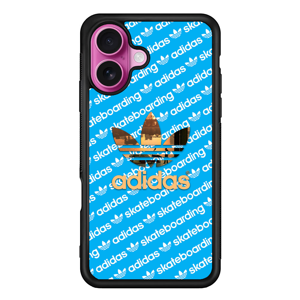 Adidas Skateboarding Patern Box iPhone 17 Case - Slim Rubber Case for iPhone 17